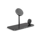 Epico Mag+ Glass Charging Stand MagSafe compatible with UK plug - black
