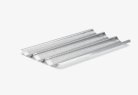 De Buyer 3-Slot Perforated Stainless Steel Baguette Baking Tray, 400 x 245 mm