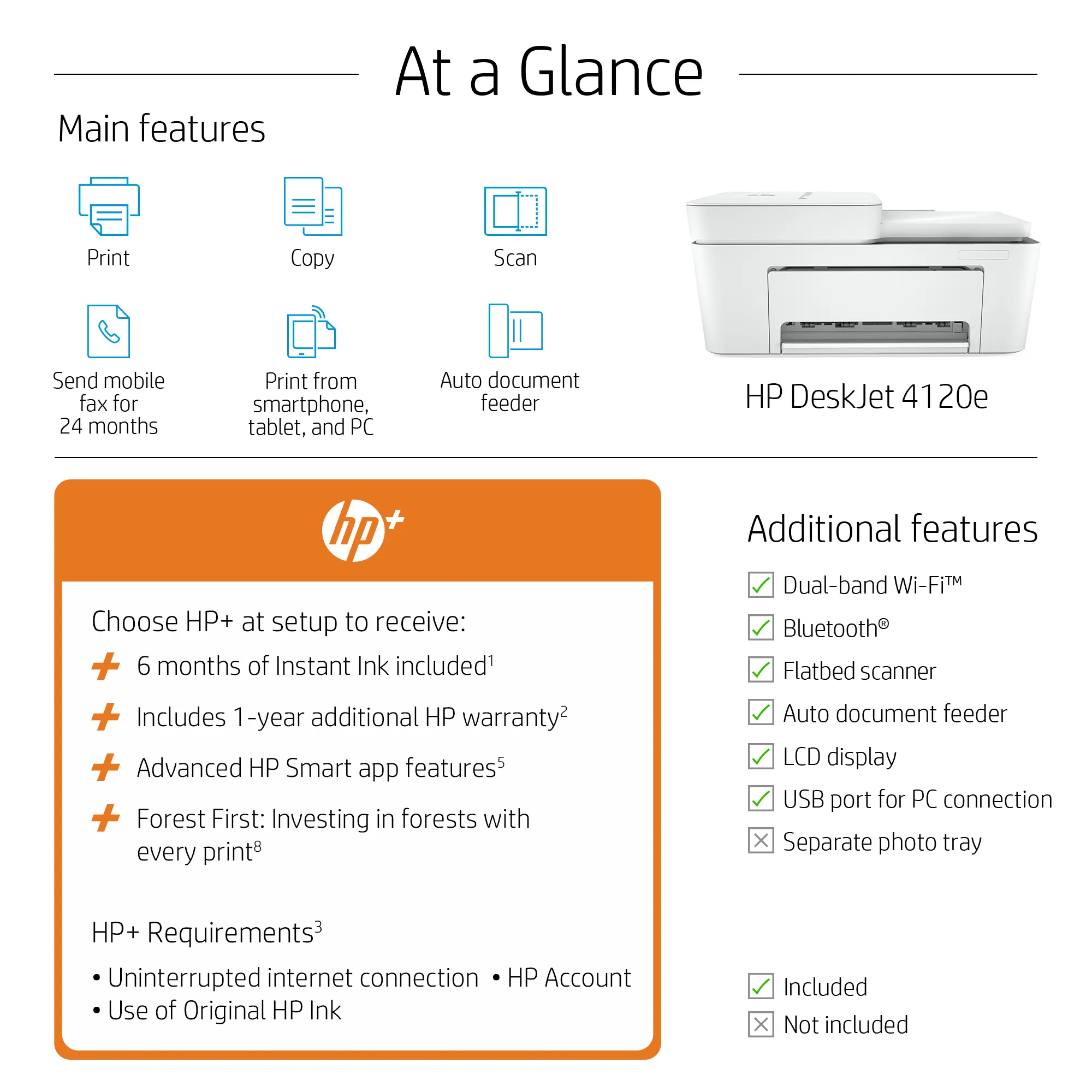 HP Deskjet 4120e AiO printer