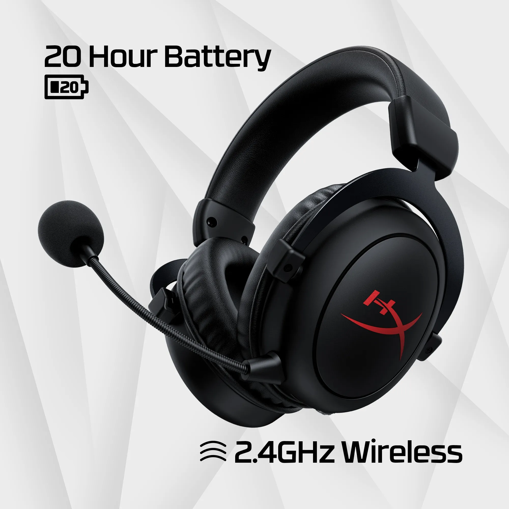 HyperX Cloud Core -langaton pelikuulokeet mikrofonilla, musta