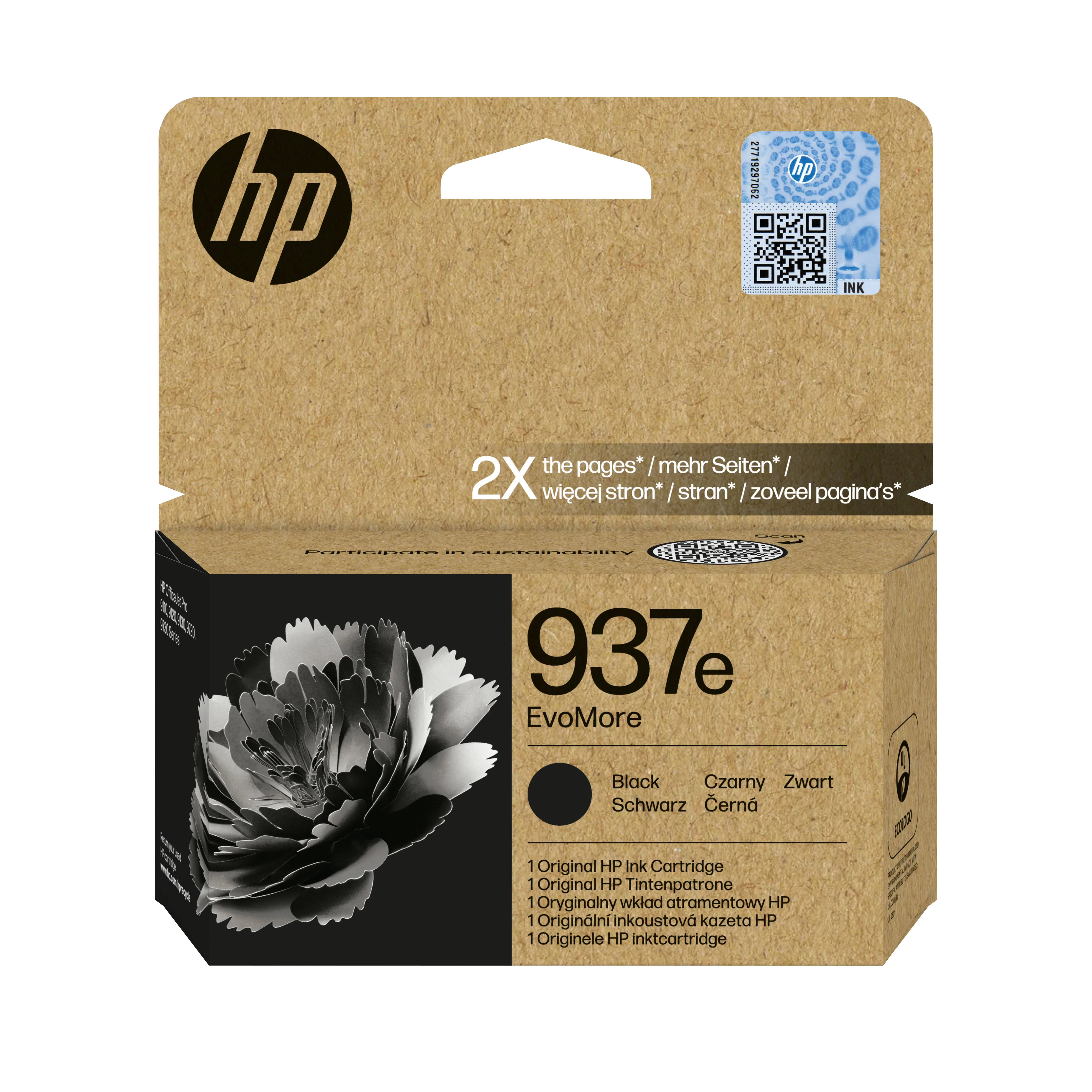 HP 937e EvoMore XL Ink cartridge, Black