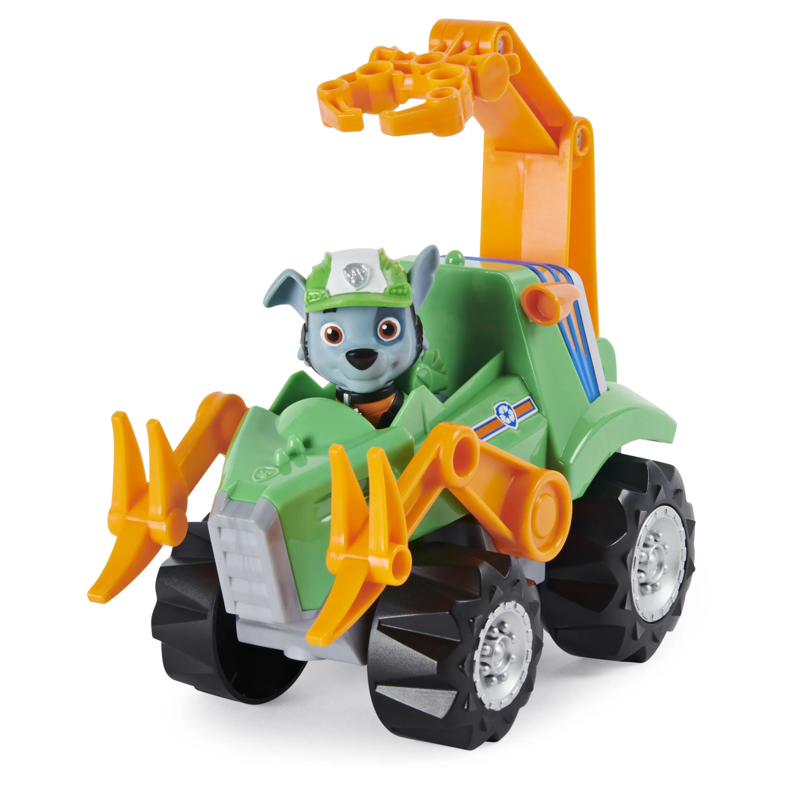 Spin Master Paw Patrol Dino Rescue Rocky's Base Vehicle, Toy Vehicle (Green/Orange, Includes Surprise Dino Figure)