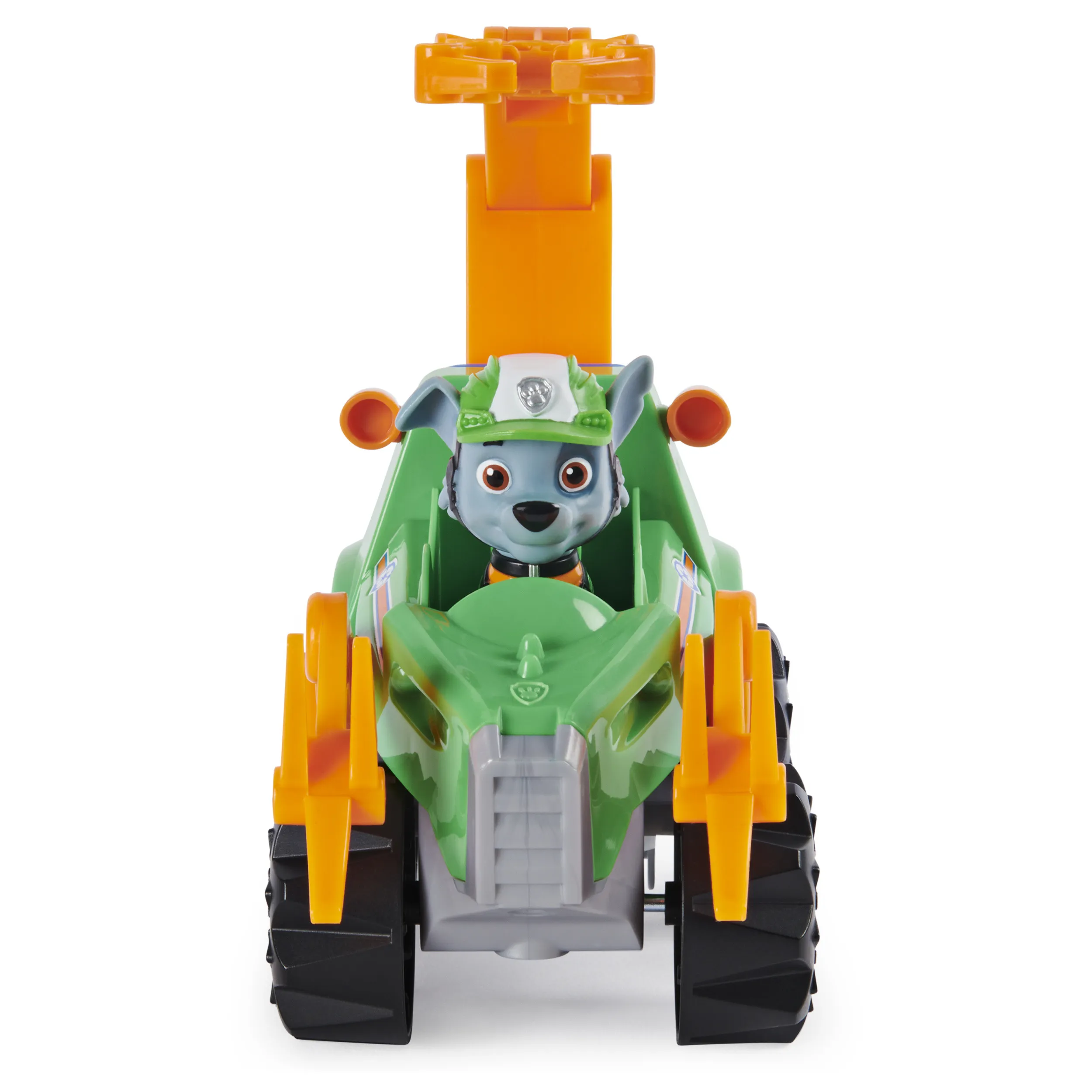 Spin Master Paw Patrol Dino Rescue Rocky's Base Vehicle, Toy Vehicle (Green/Orange, Includes Surprise Dino Figure)