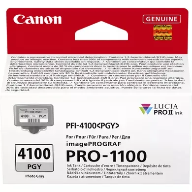 Canon PFI-4100PGY-mustekasetti, 80 ml, valokuvaharmaa