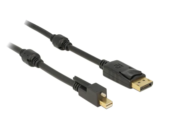 De-Lock mini DisplayPort &ndash; DisplayPort 1.2 - cable, 1 m, Black