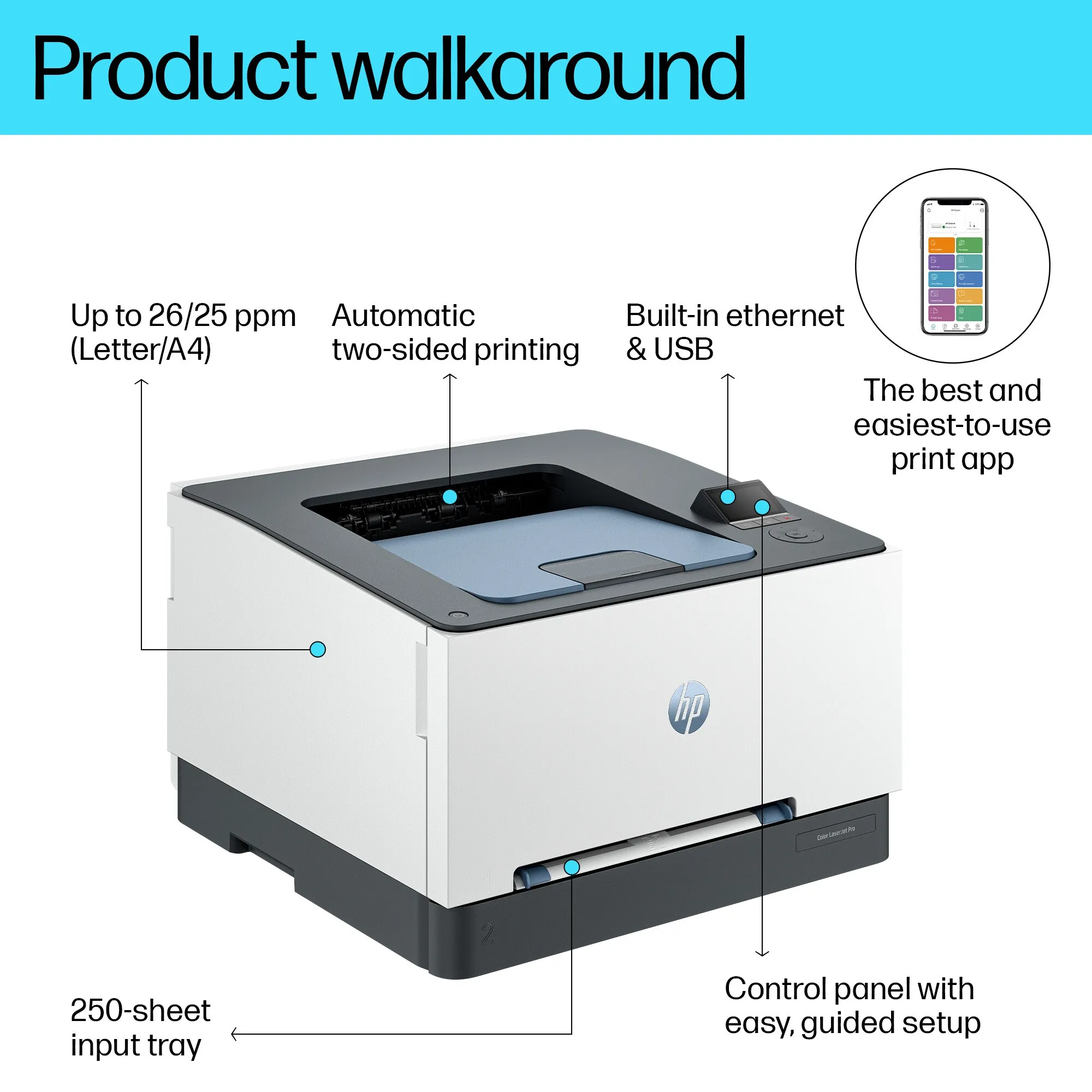 HP Color LaserJet Pro 3202dn Printer EU