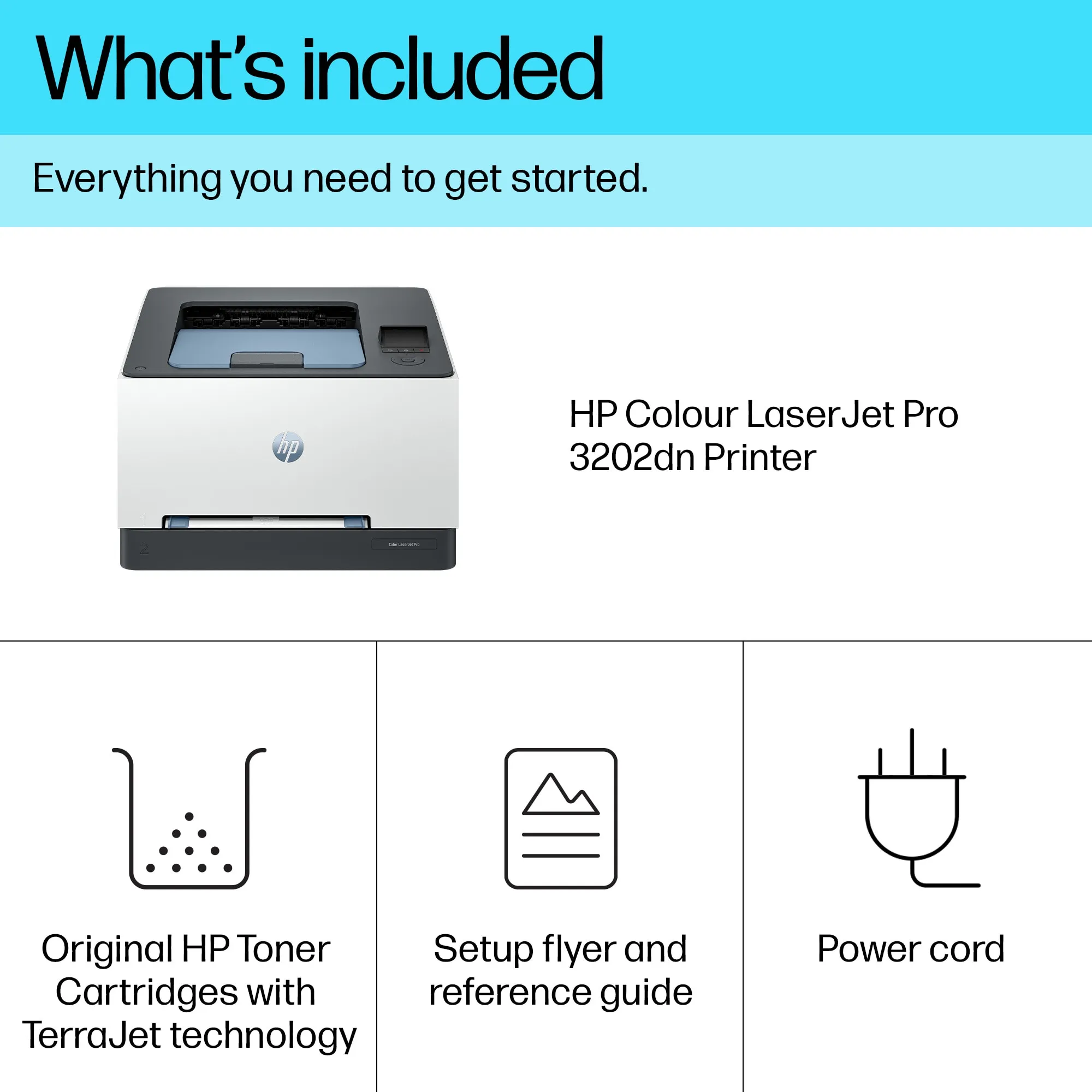 HP Color LaserJet Pro 3202dn Printer EU