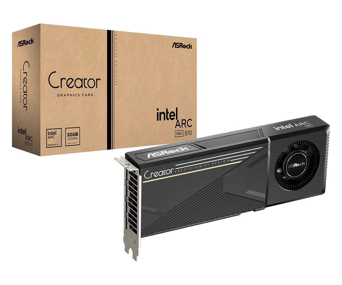 ASRock Intel Arc Pro B70 Creator 32GB Graphics Card