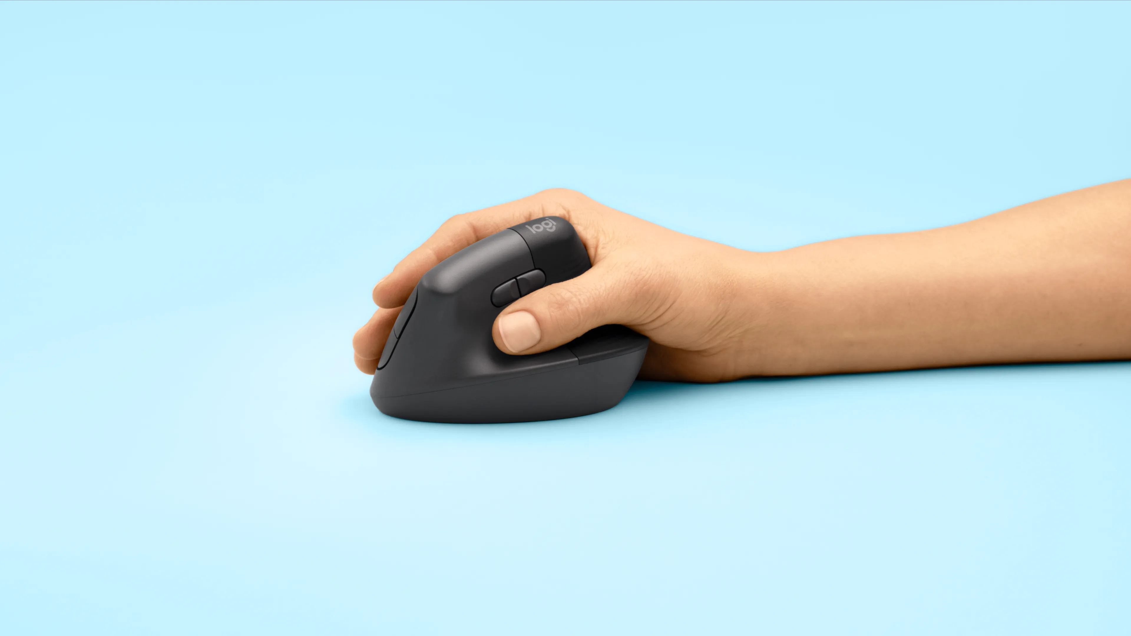Logitech Lift Vertical Ergonomic Mouse - mus, grafit
