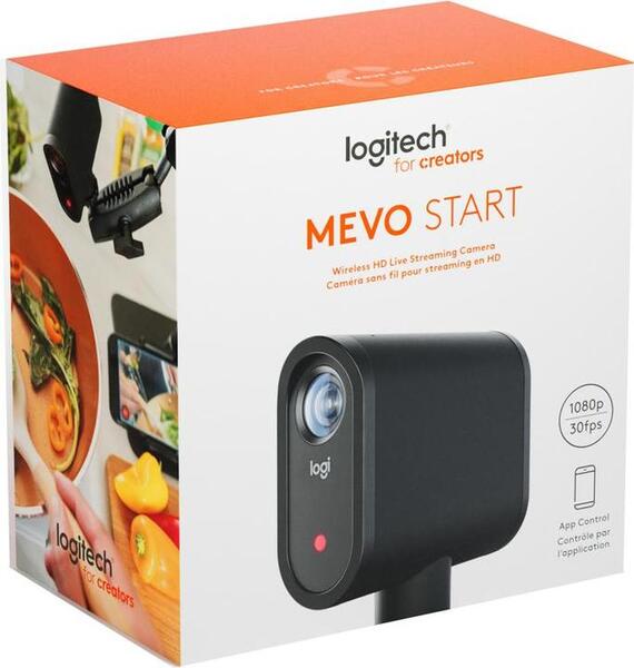 Logitech Mevo Start Full HD 1080p, HDR webbkamera, svart