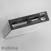 Akasa USB 2.0 minneskortläsare, intern, 3,5", 6 slot,svart/beige fron