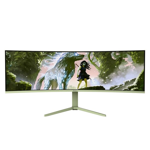 Arozzi 49" Nova. UWQHD, 165Hz, 1ms, VA - curved gaming monitor, Forest Green