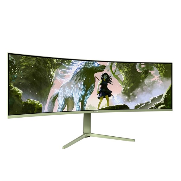 Arozzi 49" Nova. UWQHD, 165Hz, 1ms, VA - curved gaming monitor, Forest Green