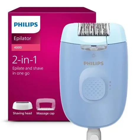 Philips Series 4000 BRE247/00 - epilator, Blue