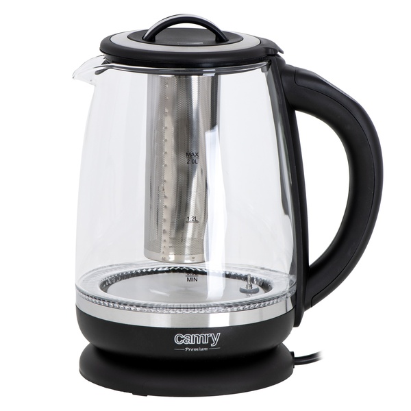 Camry CR 1290 kettle, 2.0L, 1850W, Black