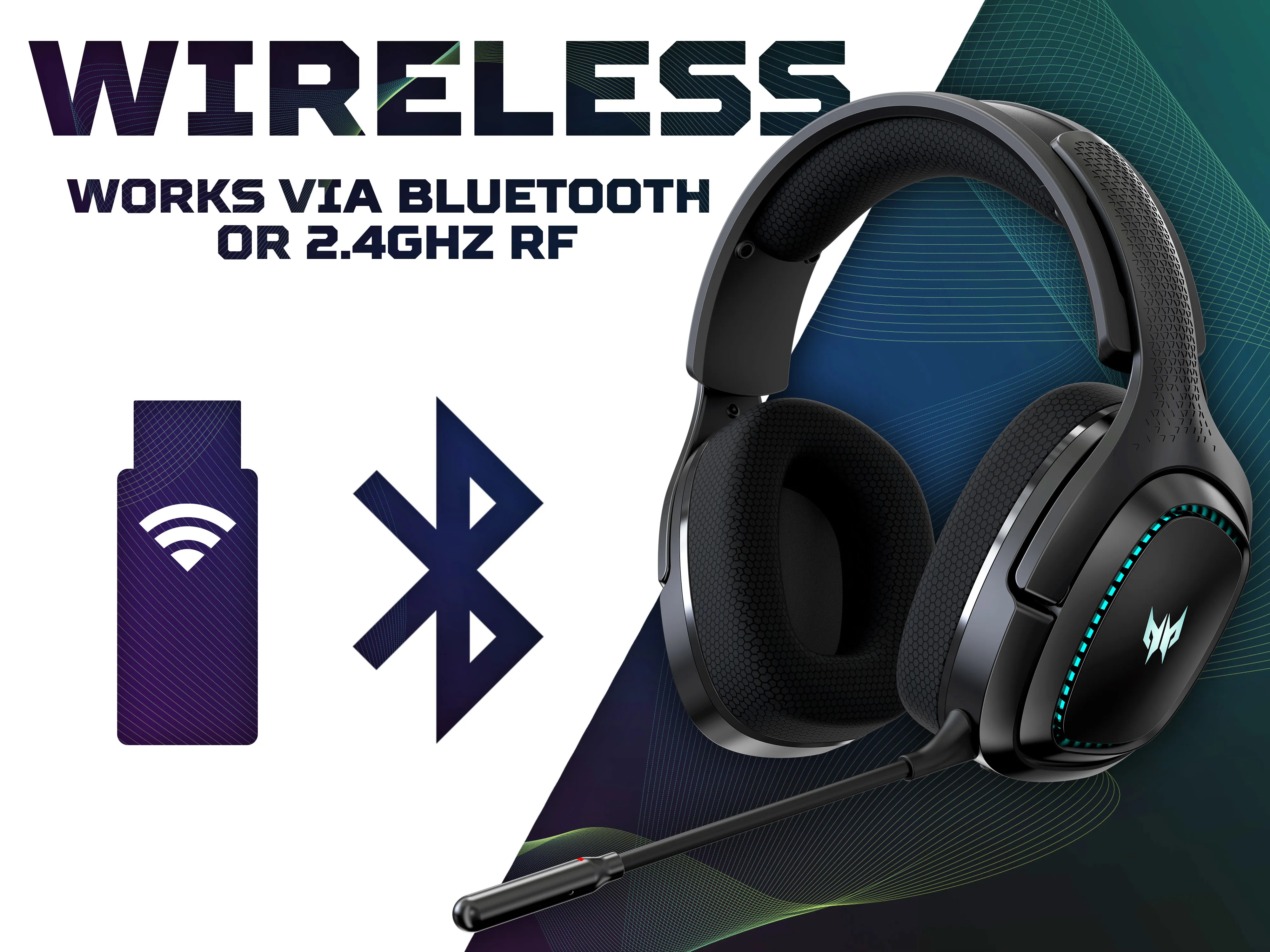 Acer Predator Galea 550 Wireless Gaming Headset, Black