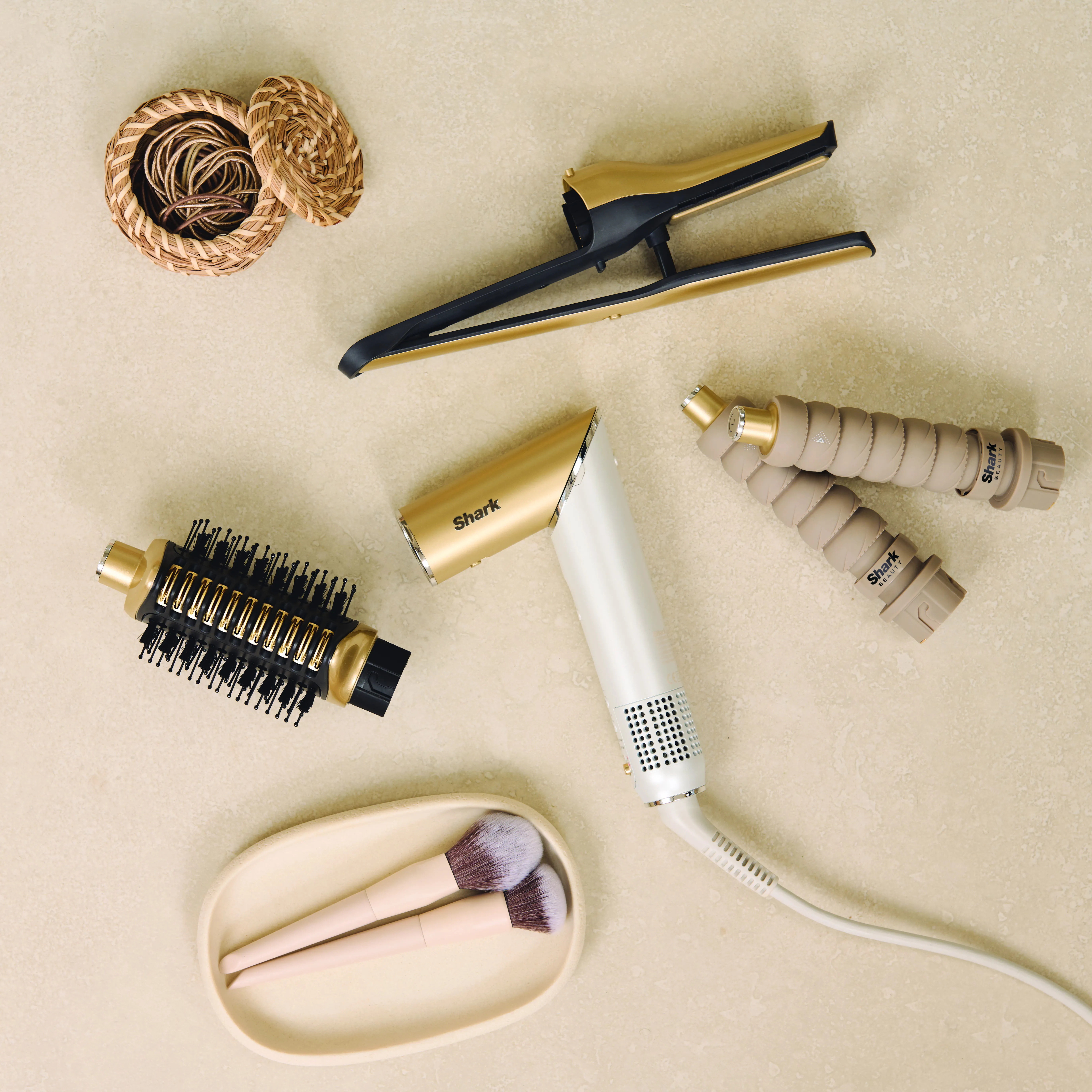 Shark Glam HD6051SEU Wet &amp; Dry Multi-styler, Gold