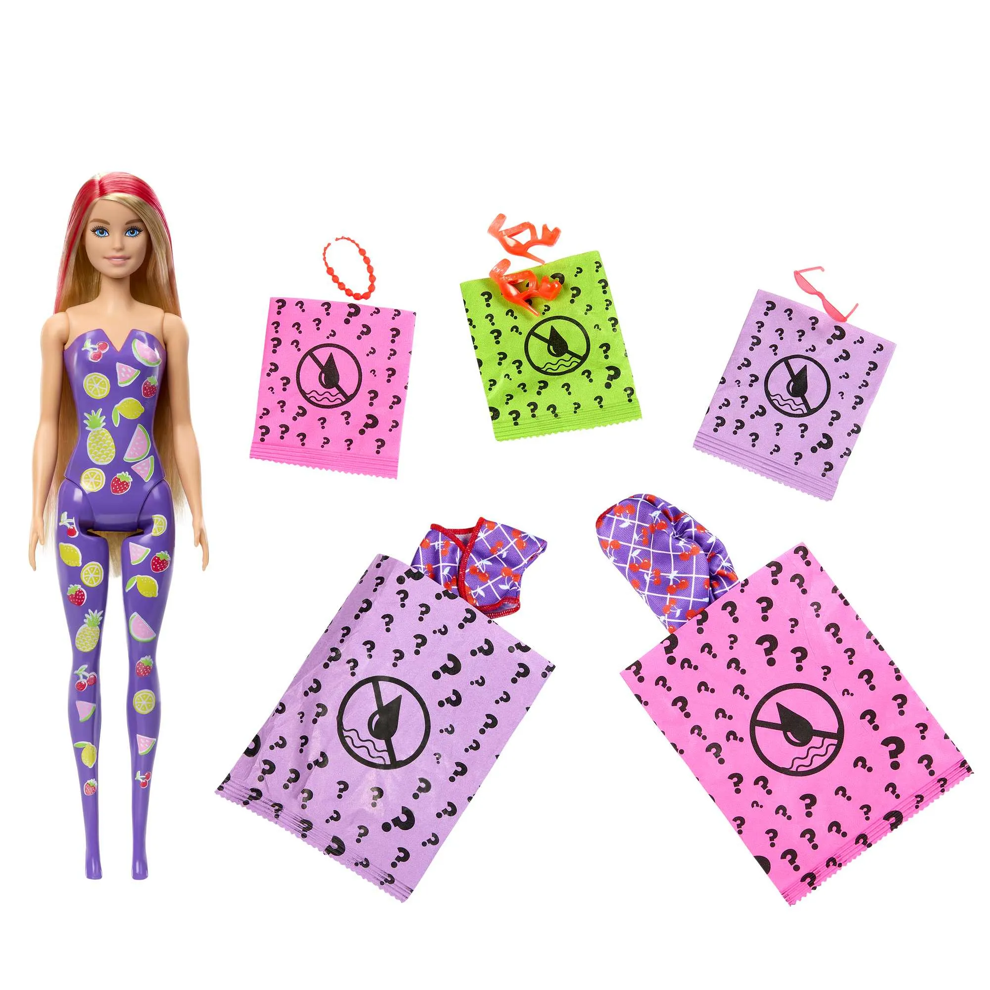 Mattel Barbie Color Reveal Barbie Sweet Fruit Series Doll (Assorted Item, One Figure, Switzerland Version)
