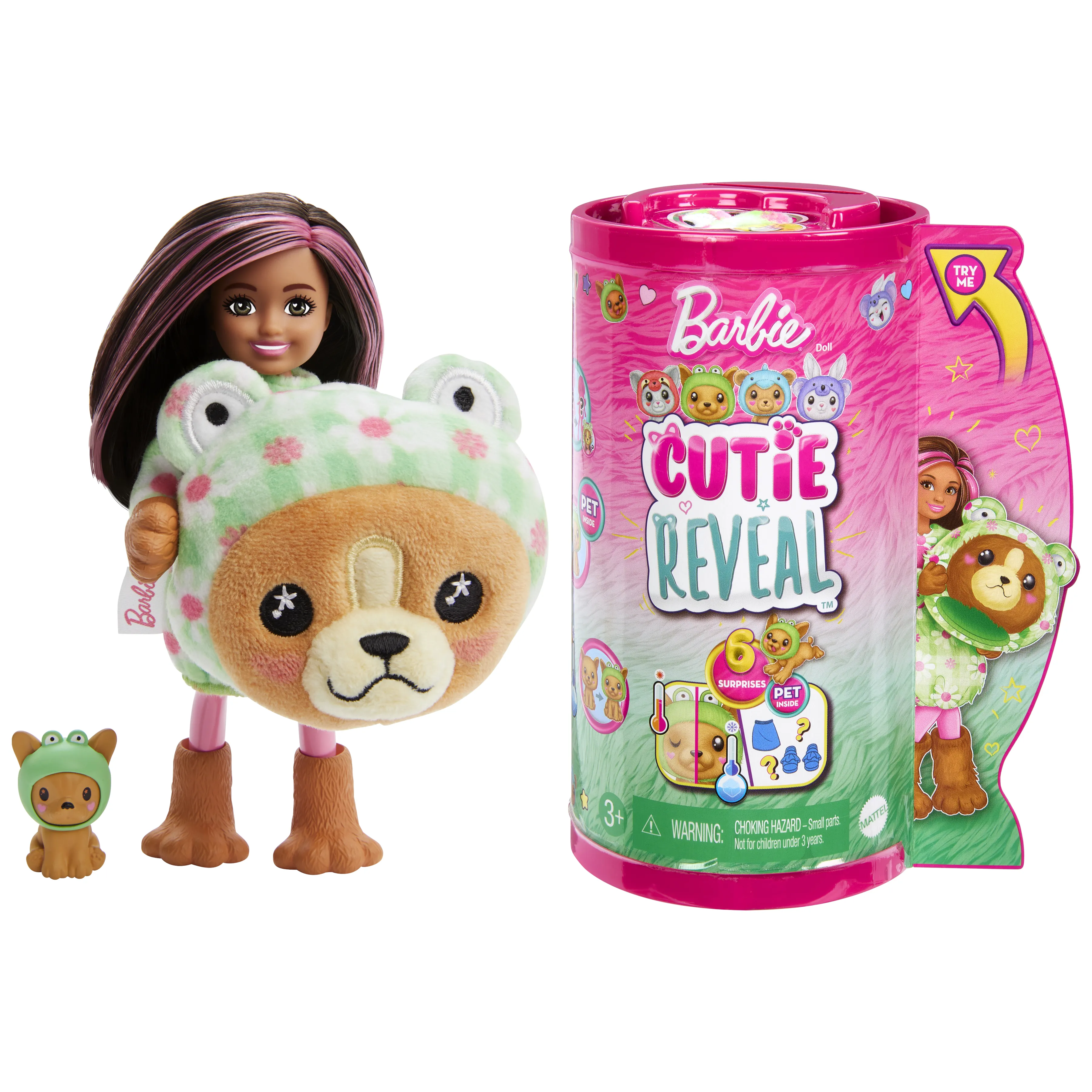 Mattel Barbie Cutie Reveal Chelsea Costume Cuties Series - Dog in Frog, doll