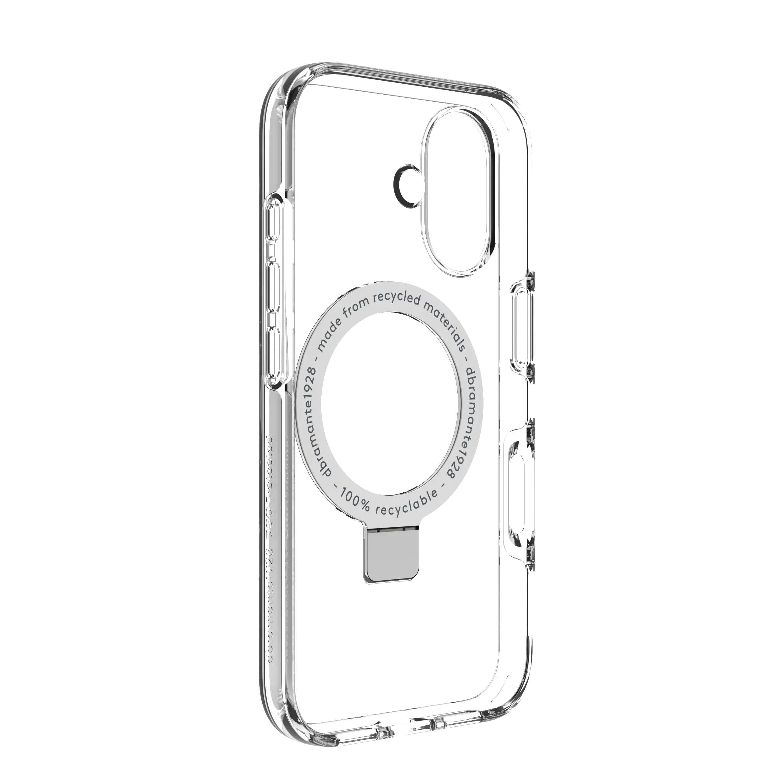 Dbramante1928 Iceland Ultra D3O MagSafe Kickstand, iPhone 16 - Case, Transparent