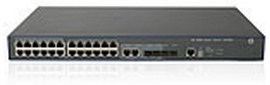 HP 3600-24 v2 EI Switch - Kytkin - L4 - Hallinnoitu - 24 x 10/100 + 4 x Gigabit SFP + 2 x jaettu 10/100/1000 - r&auml;kkiin asennettava