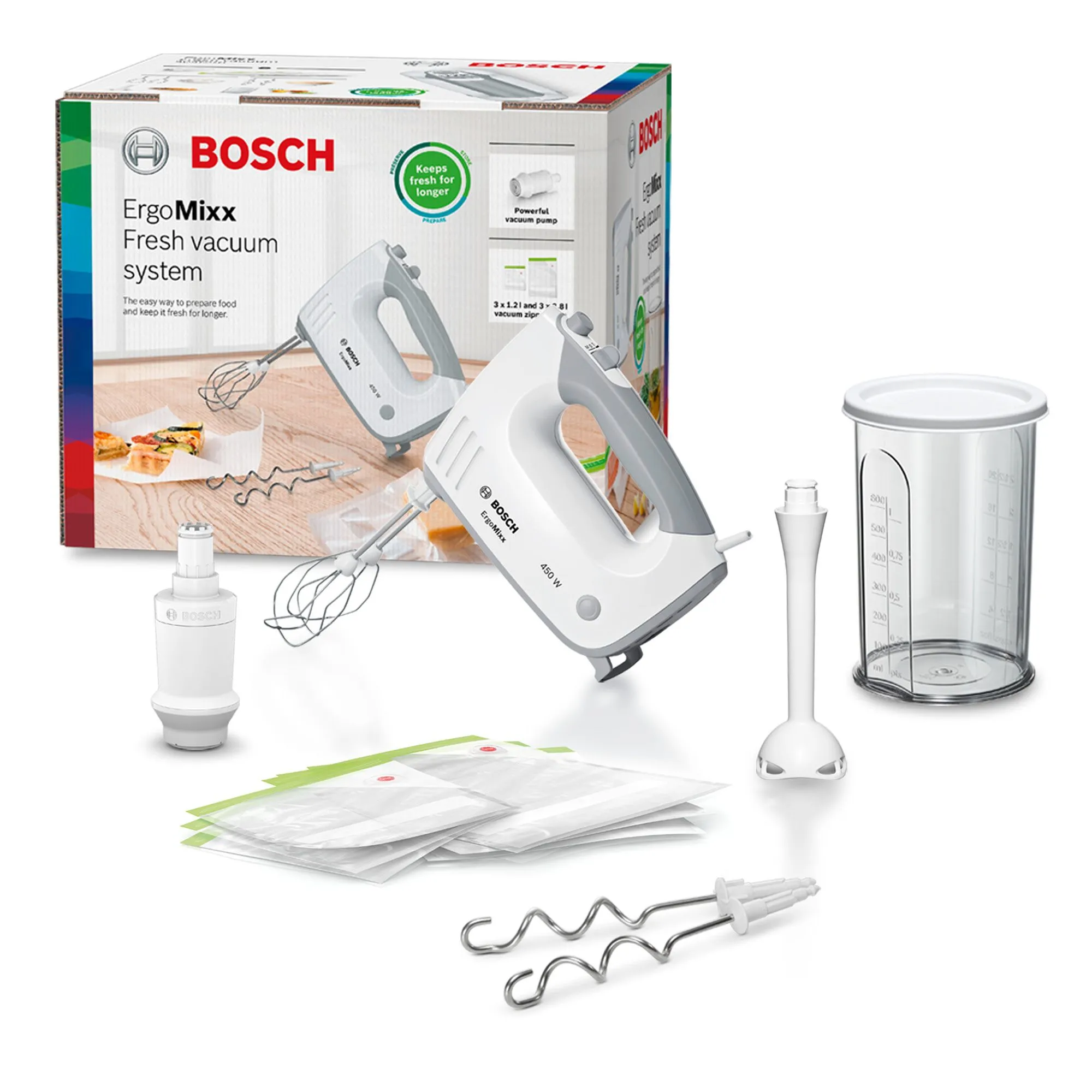 Bosch ErgoMixx MFQ364V0 - hand mixer, white/gray