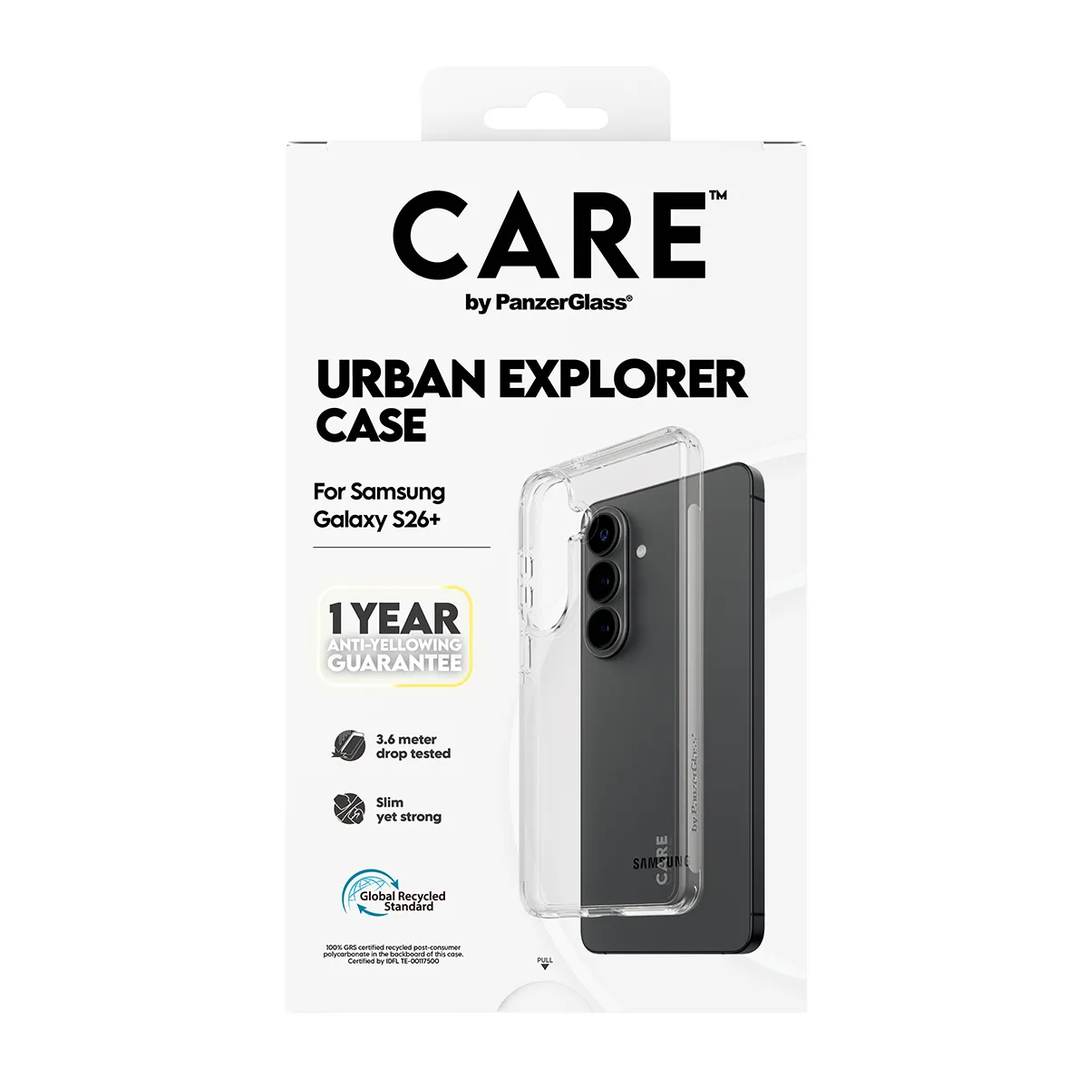 PanzerGlass CARE Urban Case for Galaxy S26 Plus, Clear