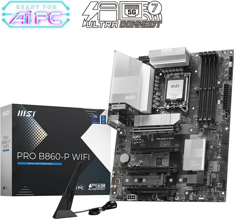 MSI Pro B860-P WiFi 7 LGA1851 DDR5 ATX - moderkort