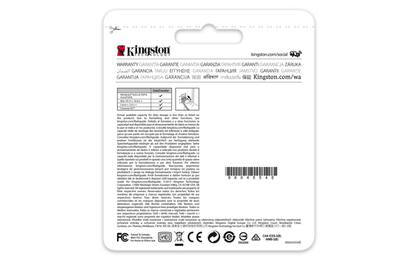 Kingston 64 GB, UHS-I Class 10 MicroSDXC-kort