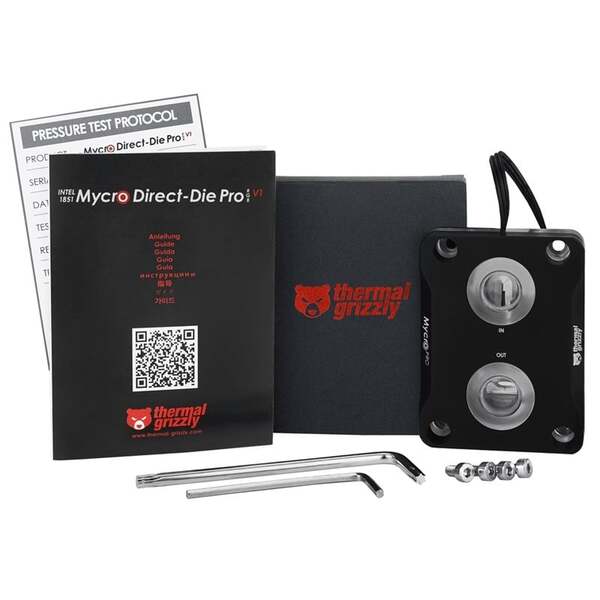 Thermal Grizzly Intel 1851 Mycro Direct-Die Pro RGB V1 LGA1851 G1/4" Direct-Die Cooler