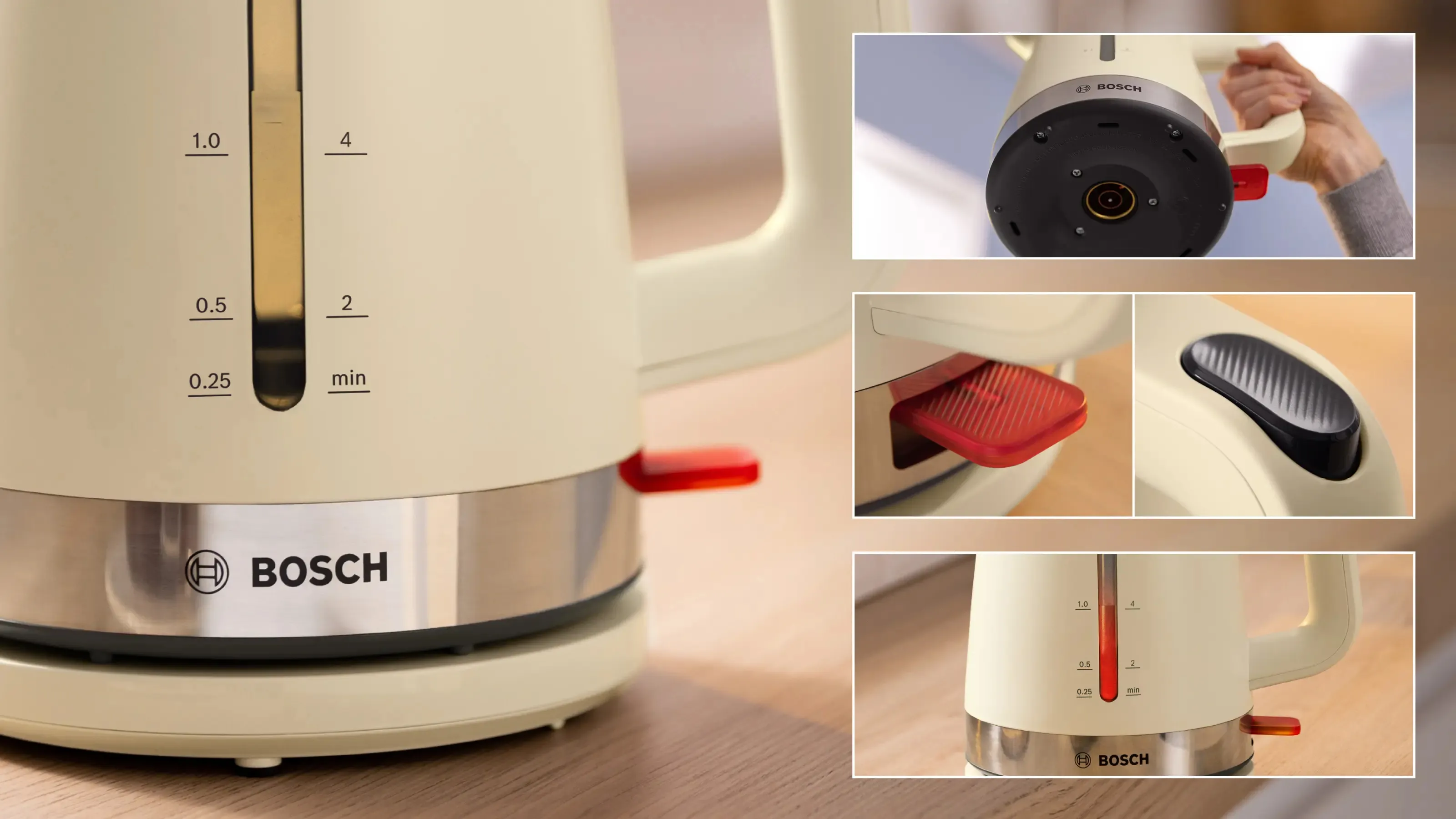 Bosch MyMoment TWK4M227 kettle, 1.7L, 2400W, Cream