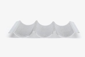 De Buyer 3-Slot Perforated Stainless Steel Baguette Baking Tray, 400 x 245 mm