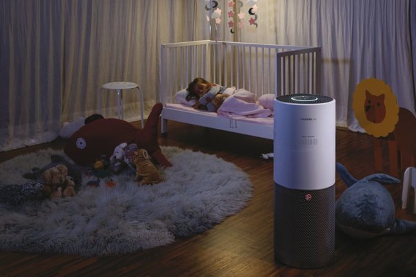 Hoover H-Purifier 700 - luftrenare och luftfuktare, ljus