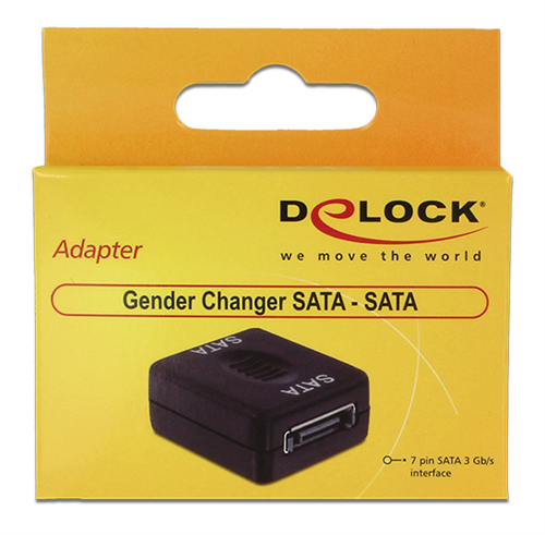 DeLOCK K&ouml;ntbytare/skravdon, SATA till SATA, hona till hona