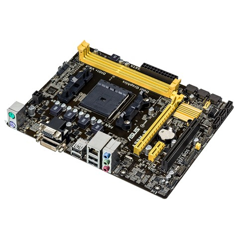 ASUS A58M-E Socket FM2+ AMD A58 2x DDR3 max. 32GB PCI-E D-Sub DVI mATX