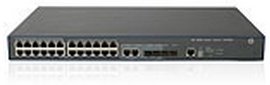 HP 3600-24 v2 EI Switch - Kytkin - L4 - Hallinnoitu - 24 x 10/100 + 4 x Gigabit SFP + 2 x jaettu 10/100/1000 - r&auml;kkiin asennettava