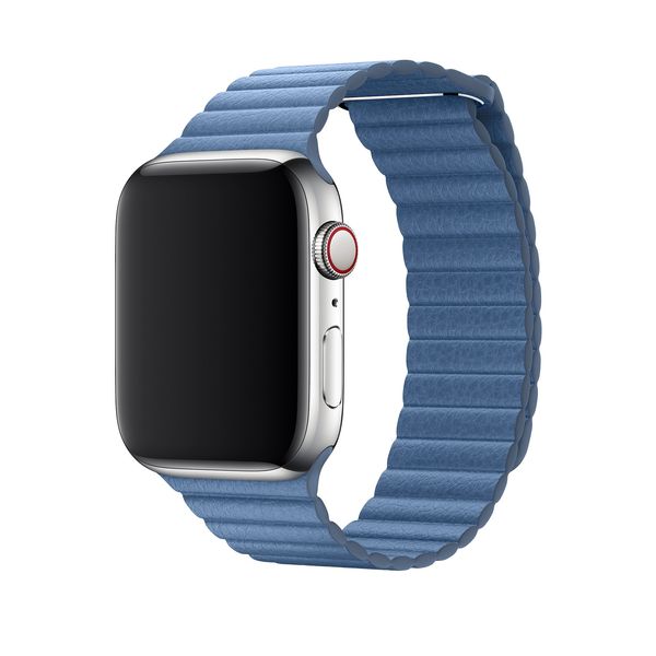 Apple Watch 44mm Cornflower Leather Loop - Medium