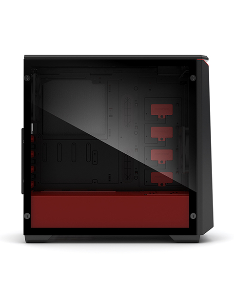 Phanteks Eclipse P400S Mid Tower Silent Case.Tempered Glass.Black/Red