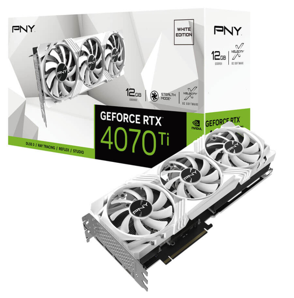 PNY GeForce RTX 4070 Ti SUPER Verto OC Triple White 16 GB -grafikkort