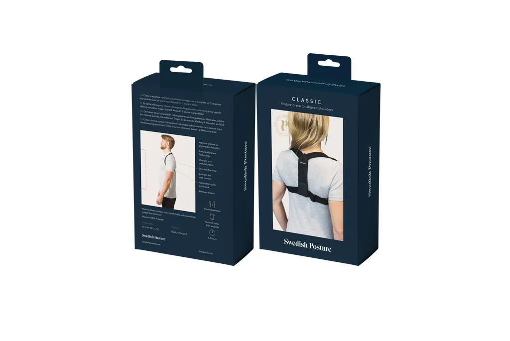 SWEDISH POSTURE Shoulder Brace Classic M-L Black