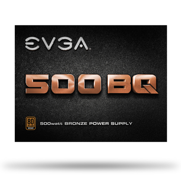 EVGA BQ 500W -virtal&auml;hde, 80 Plus Bronze