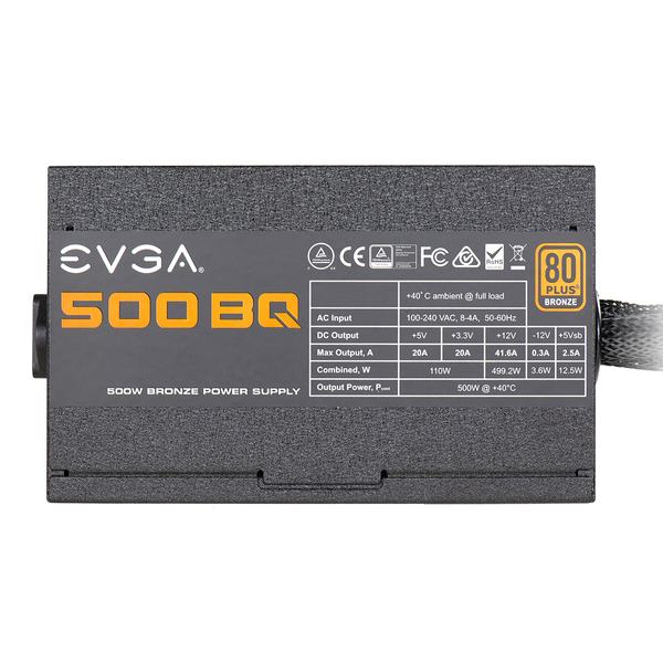 EVGA BQ 500W - Power supply, 80 Plus Bronze
