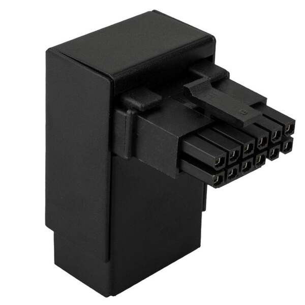 Kolink Core Pro 12V-2x6 90degree adapter - Type 2, black