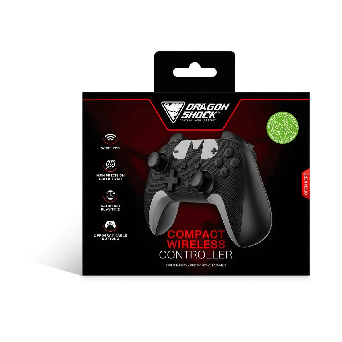 Dragonshock Poptop Bluetooth - wireless game controller, batman, Nintendo Switch