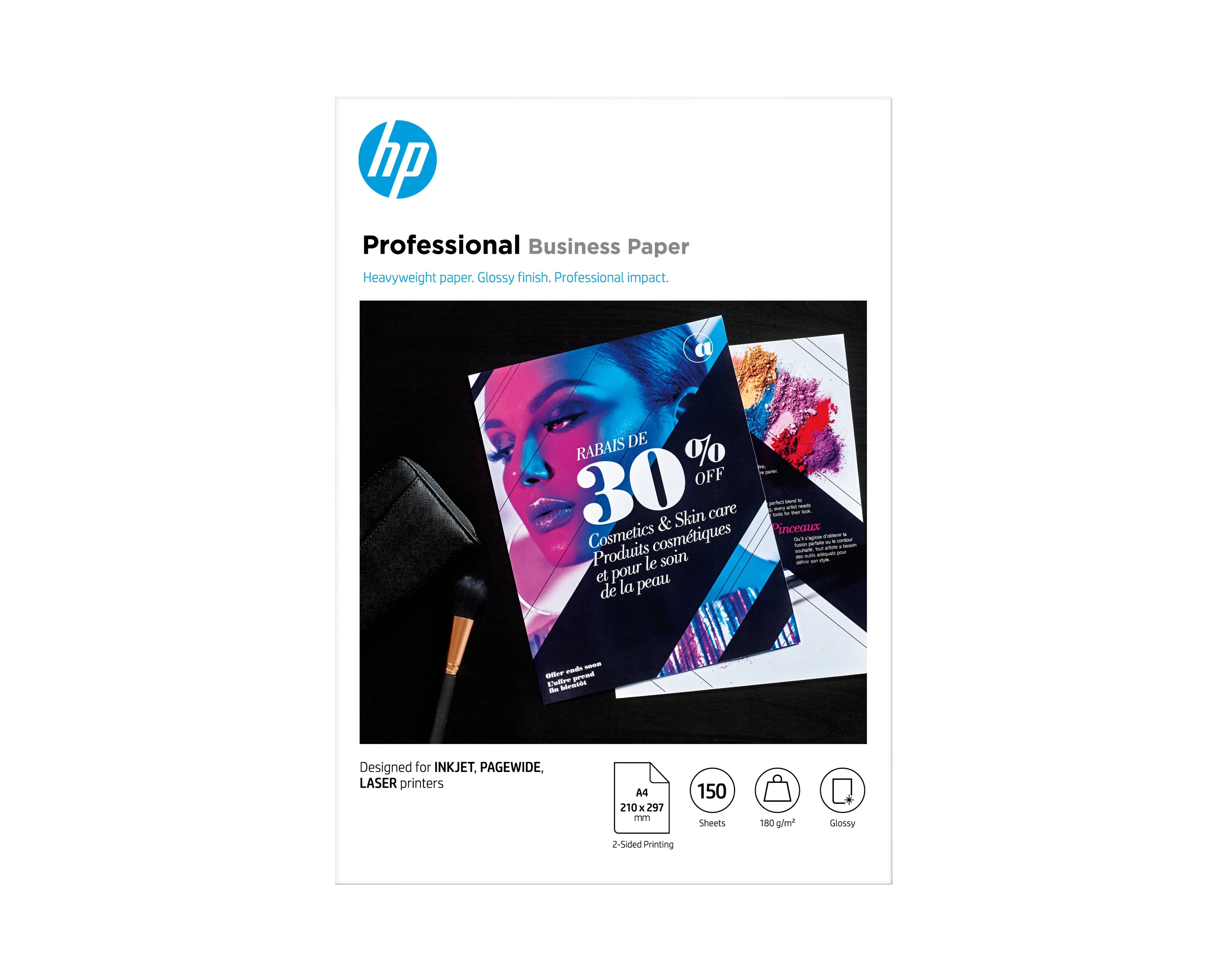 HP Prof Biz Gls 180g A4 150sh FSC Paper