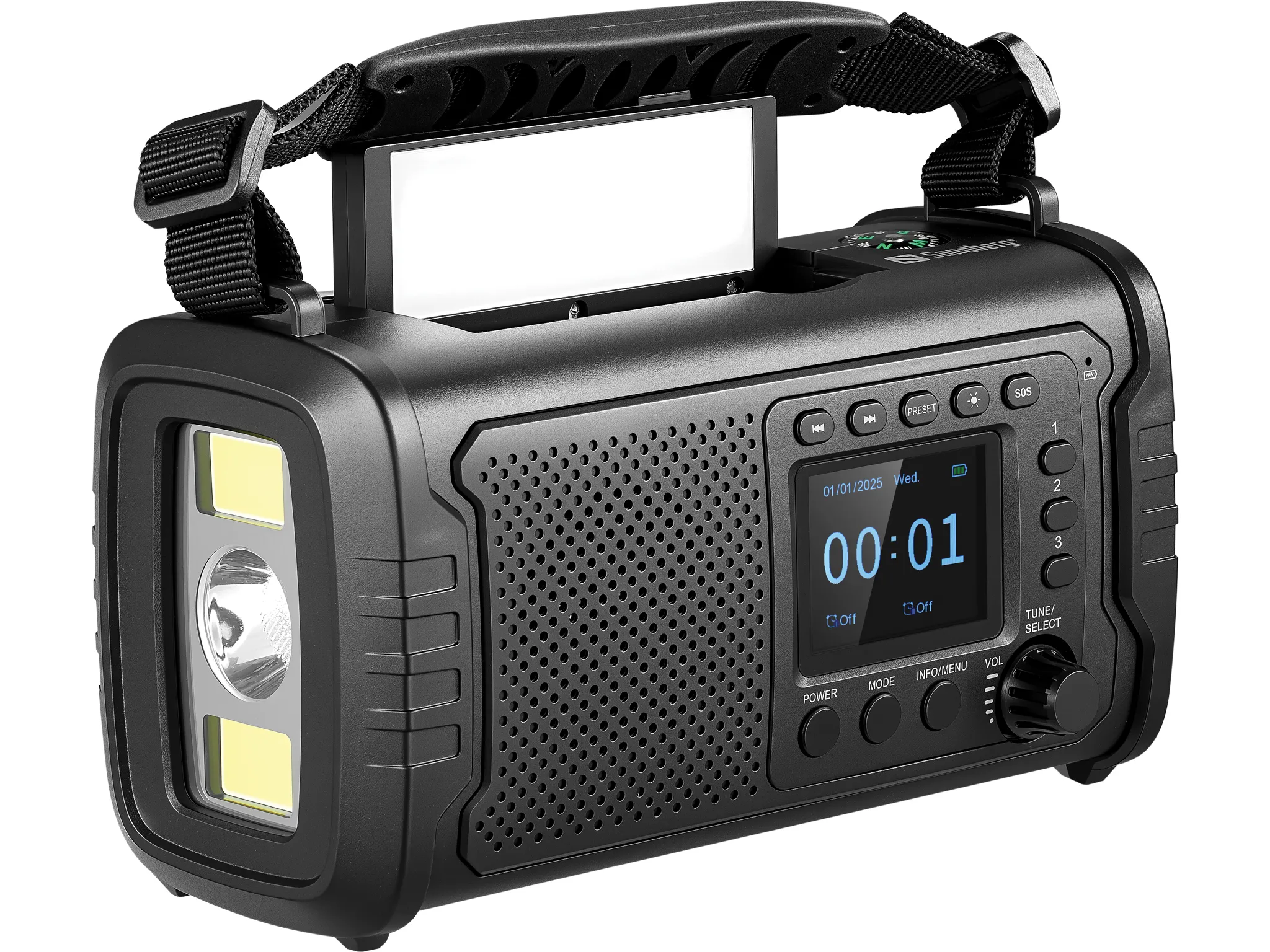 Sandberg Survivor DAB Radio All-in-1, 20000 mAh - emergency radio, Black
