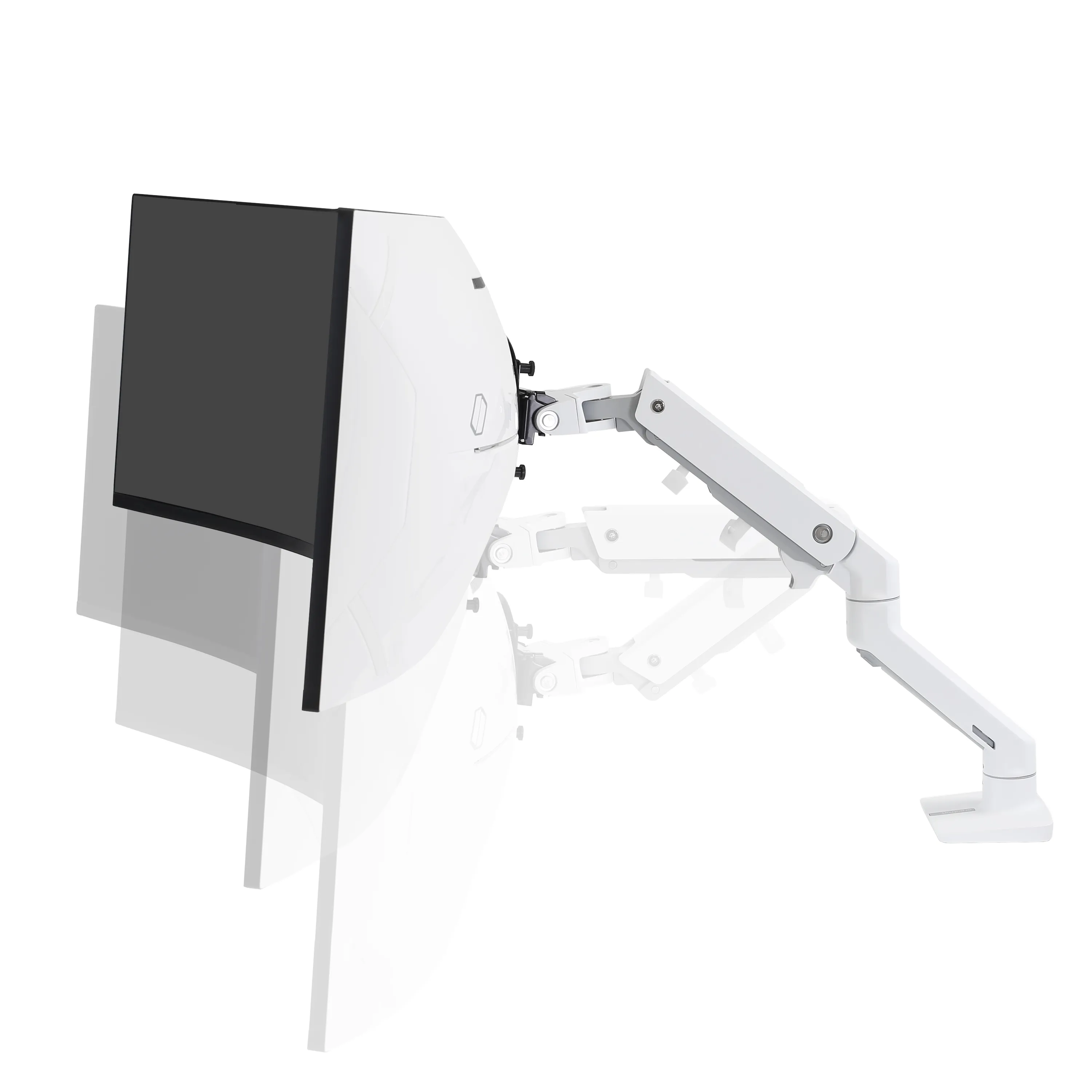 ERGOTRON HX monitor arm with HD monitor joint in white