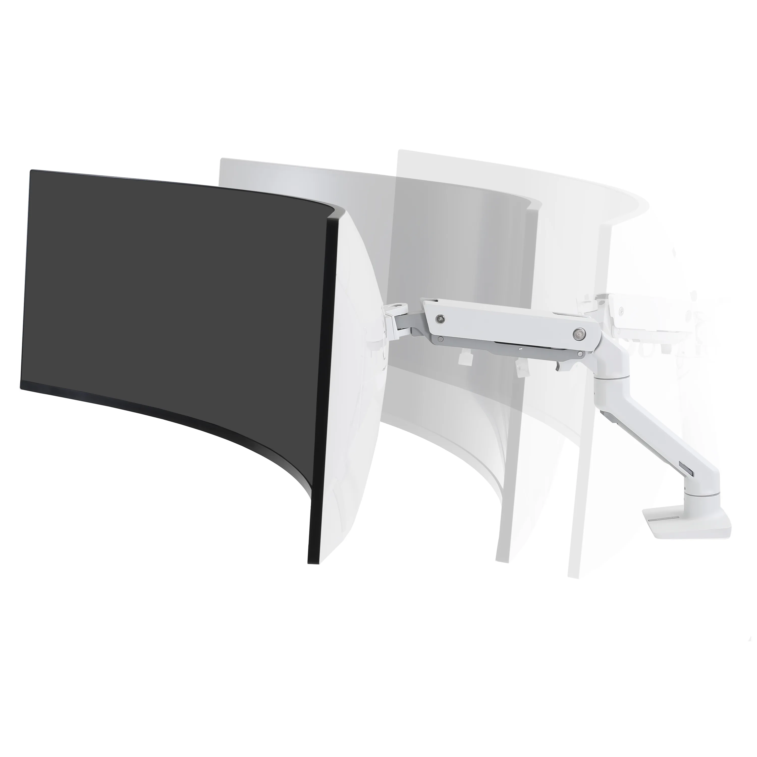 ERGOTRON HX monitor arm with HD monitor joint in white