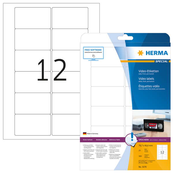 Herma label Special VHS front 78,7x46,6 (300)