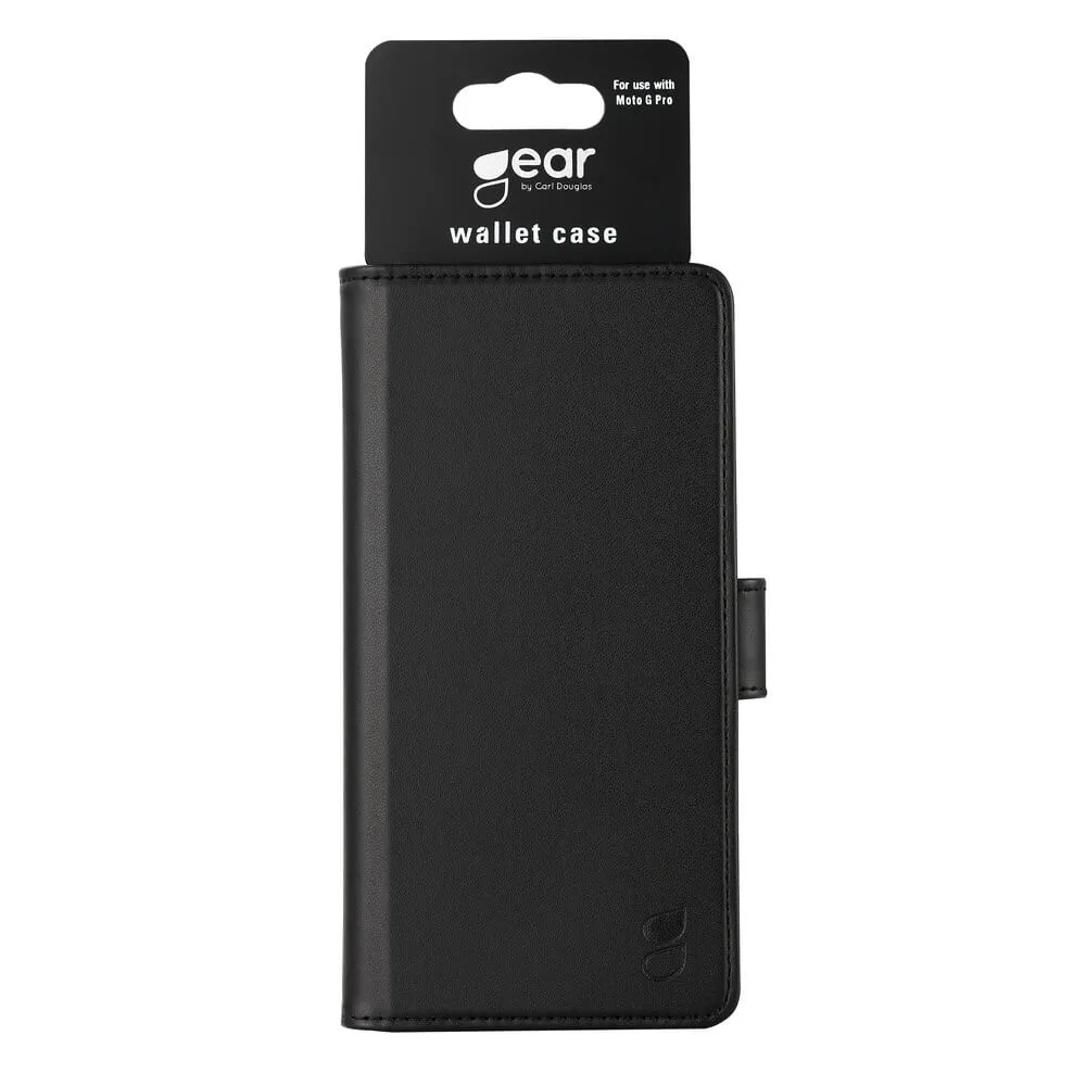 GEAR Wallet, Moto G Pro -lompakkokotelo, Musta